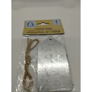 Crafter's Square - Metal Tags - Pointy Top - Galvanized - Approx 4"x2" - 3 Pack